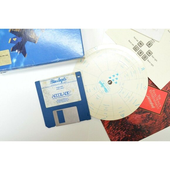 Amiga Blue Angels Game Formation Flight Accolade Guide Disk 1989 Commodore - Picture 5 of 7